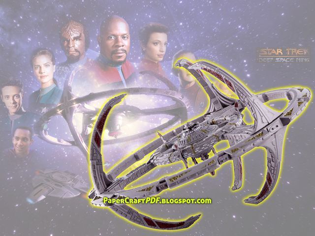 Download Star Trek DEEP SPACE NINE Papercraft Model Template PDO PDF JPG IMG PNG paper craft download