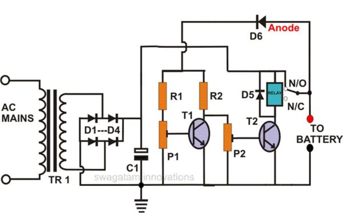 12v 10 Amp Battery Charger Circuit Diagram - Self Regulating Lead Acid Battery Charger Circuit - 12v 10 Amp Battery Charger Circuit Diagram