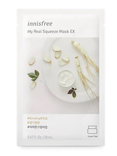 Innisfree My Real Squeeze Mask EX ( Ginseng ) review