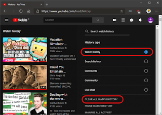 Cara Menghapus Watch History / Riwayat Tontonan di Youtube