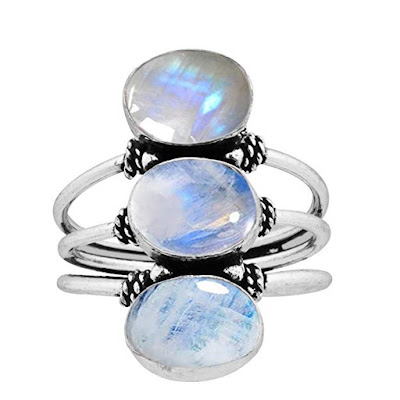 rainbow moonstone rings