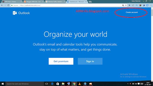 Outlook account creatation in hindi step-2