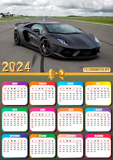 calendario 2024 auto moderno