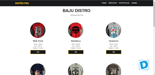 Download Aplikasi Penjualan Distro Pas dengan PHP dan CSS - Dunia Programming