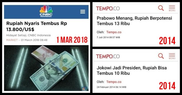  Rupiah Nyaris Tembus Rp.13.800,- Emang Sekarang Presidennya Prabowo?