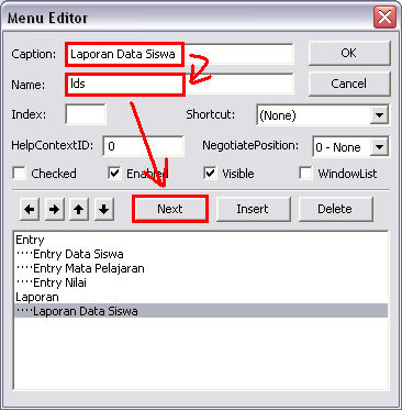 Cara Membuat Program Menu Utama Dengan Menu Editor Pada Visual Basic 6.0