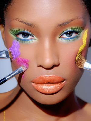 summer makeup ideas. Blue and green summer make up