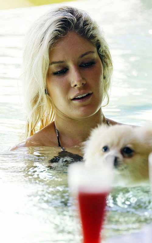 heidi montag 2011 bikini. Heidi peeled down to her lace