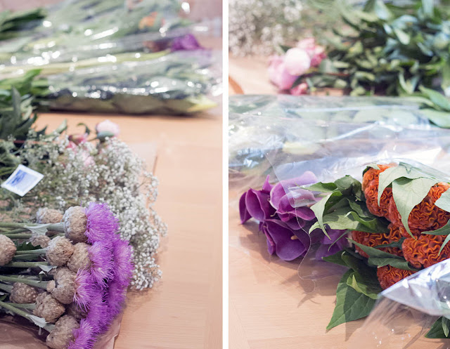 flowers on the table