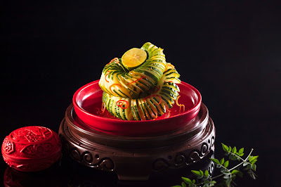 Source: Peking Garden. Cucumber in lime, pomelo and chilli sauce.
