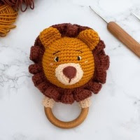 mordedor león a crochet