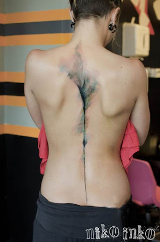 19 Awesome Spine Line Tattoos