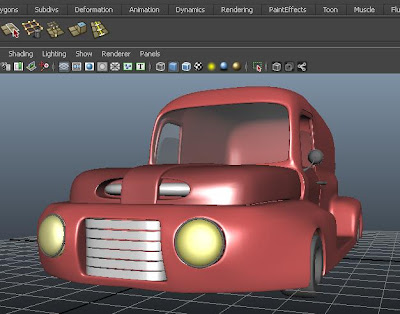 3D car made by me in maya