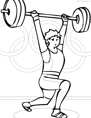 weightlifting coloring page