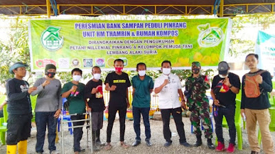 Pusat Bank Sampah Peduli Pinrang Unit MH Thamrin dan Rumah Kompos Duampanua Resmi Di Launching