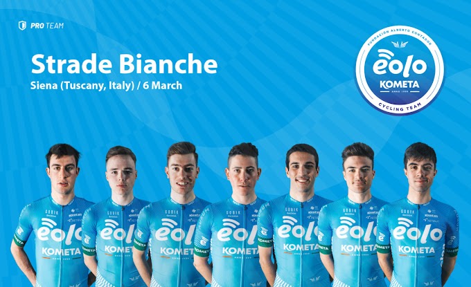 El Eolo - Kometa participará en la Strade Bianche este sábado