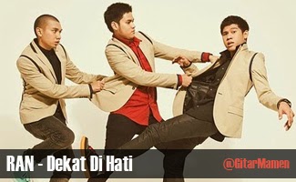 kunci gitar ran dekat di hati