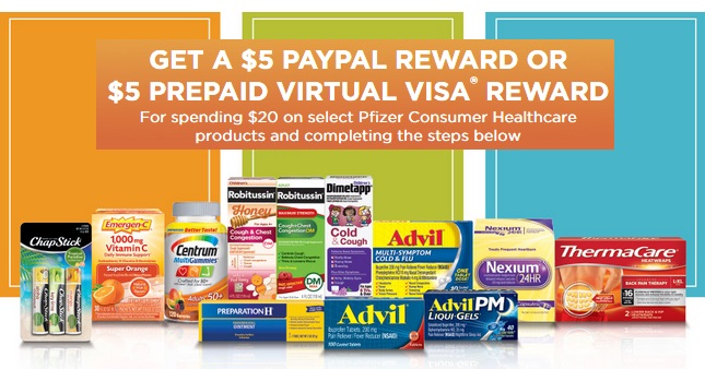 FREE $5 Visa Card Spend $20 on Pfizer Products