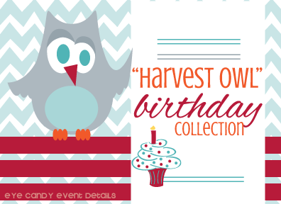 harvest owl birthday graphic