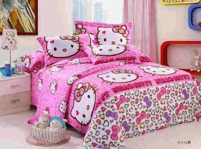 sprei Hello Kitty Leopard Pink