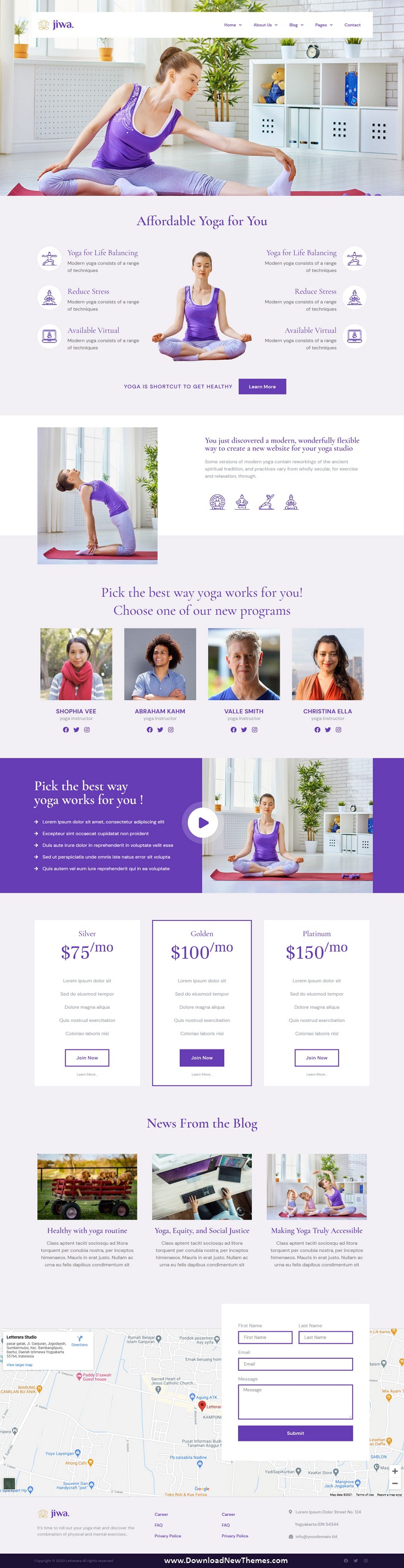 Yoga and Meditation Studio Elementor Template Kit