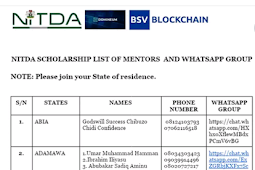 NITDA BLOCKCHAIN SCHOLARSHIP UPDATE: IF YOU ARE AMONG THE NITDA BLOCKCHAIN SCHOLARSHIP THIS MASSAGE IS FOR YOU