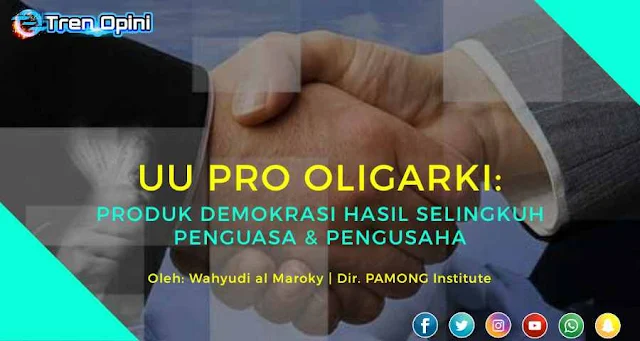 Akibat Biaya pesta demokrasi itu dibayar dengan memberikan jabatan atau kebijakan yang berpihak pada kepentingan bisnis mereka. Di titik inilah bertemunya dua kepentingan. Kepentingan bisnis para investor politik dan politisi.     Akibatnya UU dan kebijakan yang keluar didominasi kepentingan Pengusaha dan Penguasa.