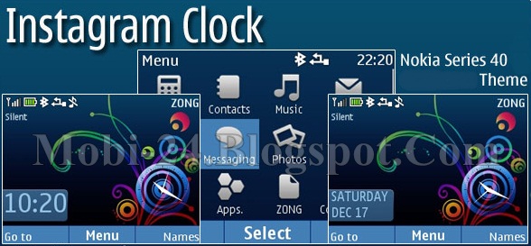 Instagram Clock Theme For Nokia S40 (320x240)  PRO APK FREE