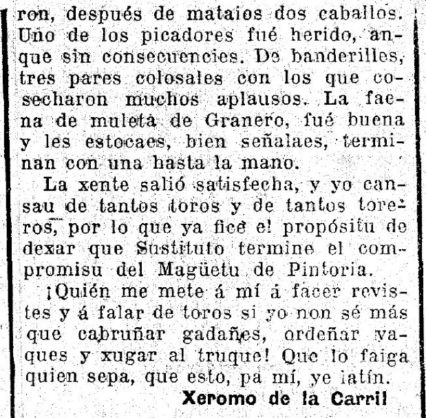 añu 1921: Los gües en Xixón (III) ... de Xeromo de la Carril (8 de 8)