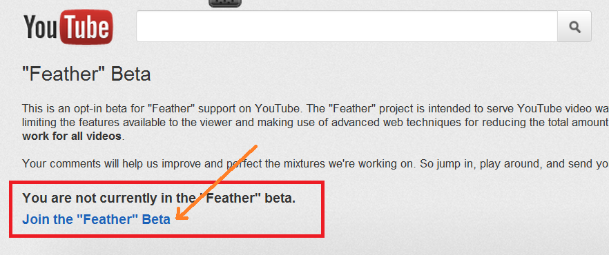 youtube+feather+beta