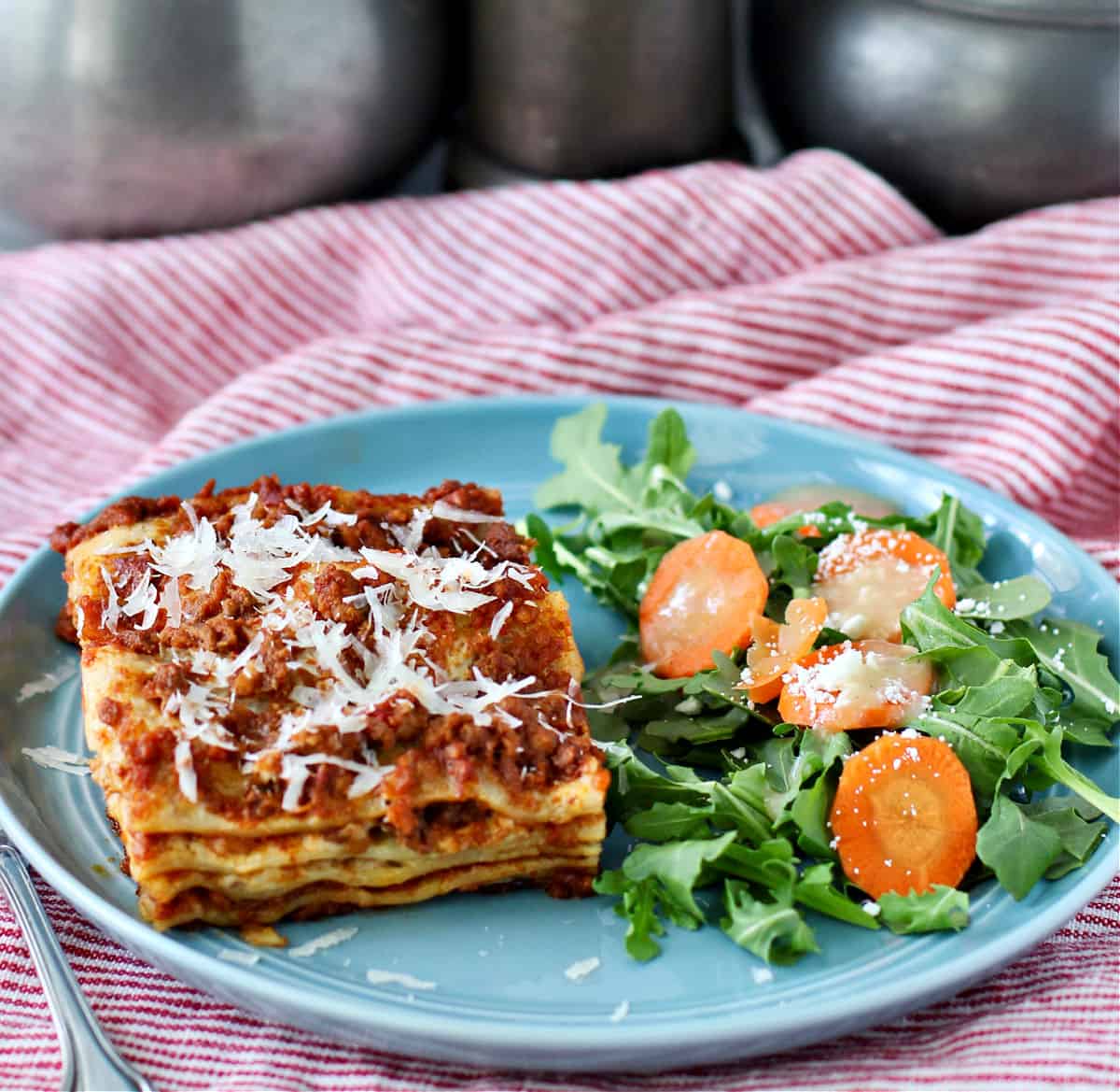 Lasagna Bolognese on a plate