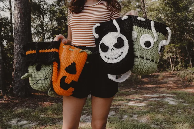 Halloween treat bags crochet project