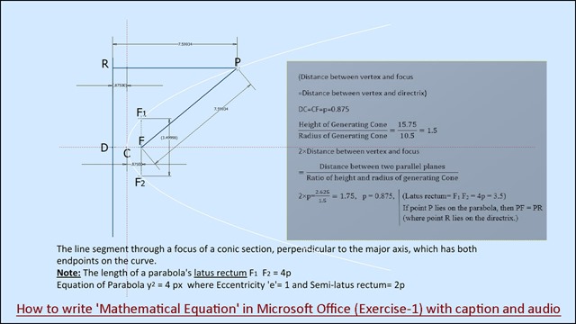 How to write 'Mathematical Equation' in Microsoft Office (Exercise-1)