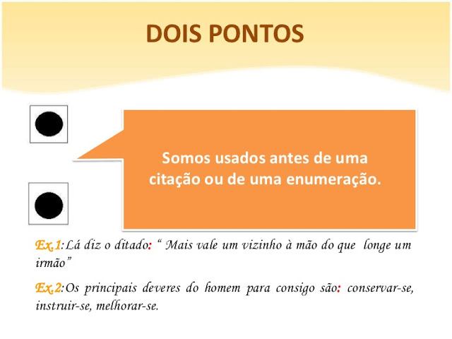 sinais de pontuação slide