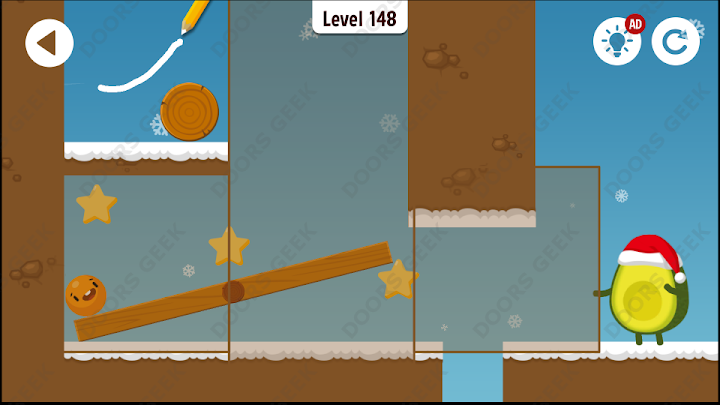 Where's My Avocado? Level 148 Solution, Cheats, Walkthrough, 3 Stars for Android, iPhone, iPad and iPod