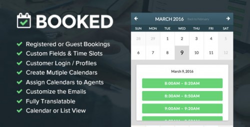 Download Nulled Booked v1.7.7 – Appointment Booking for WordPress