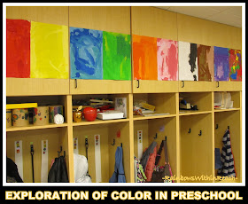 photo of: Color Paintings in Preschool via RainbowsWithinReach