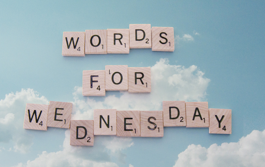 Words for Wednesday scrabble tiles