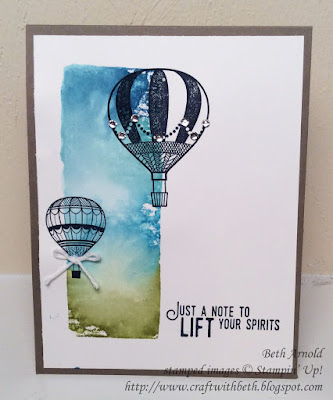 Craft with Beth: Lift Me Up Thinking of You Markers on Acrylic Blocks Technique Masculine Birthday Card