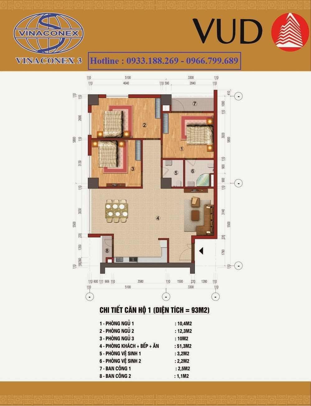 căn 93m2, Chung cư CT1 Trung Văn - Vinaconex3