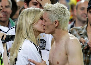 Bastian Schweinsteiger with Girlfriend