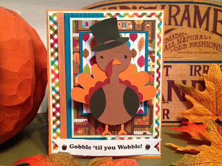 Cricut, Create A Critter, Thanksgiving Card, Action Wobbles