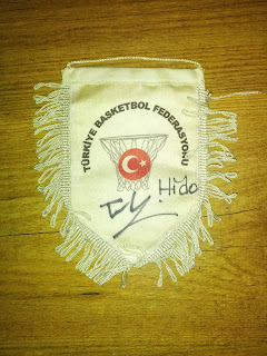 Hidayet Hedo Turkoglu Game Tournament Worn Training Turkey National Team Jersey plus Signed Pennant FIBA Eurobasket 2007