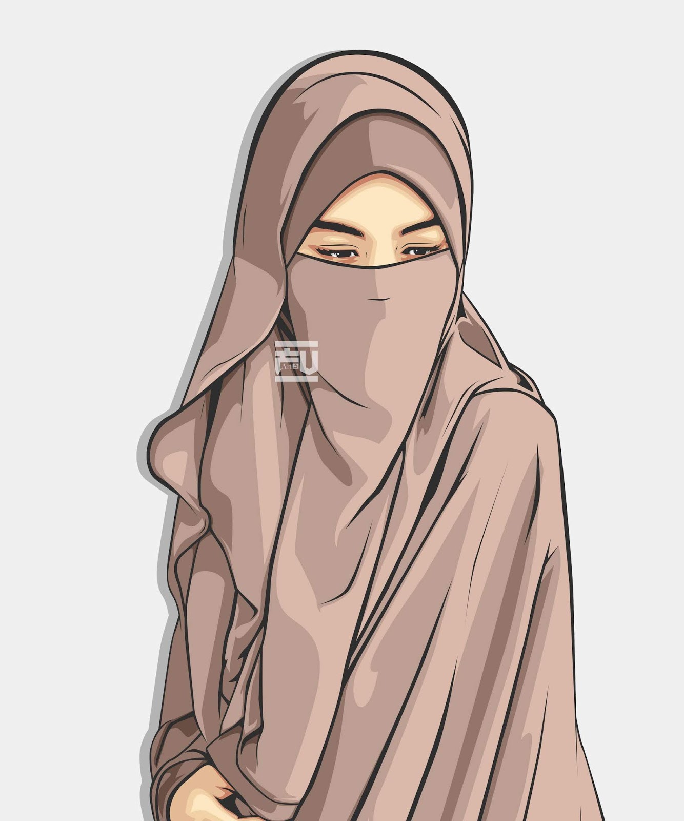 kumpulan kartun  anime muslimah bercadar