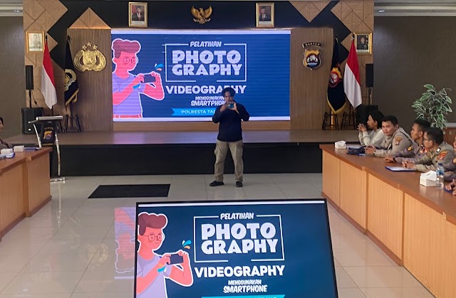 Tingkatkan Kemampuan Pembuatan Konten Medsos, Polresta Tangerang Menggelar Pelatihan Videografi