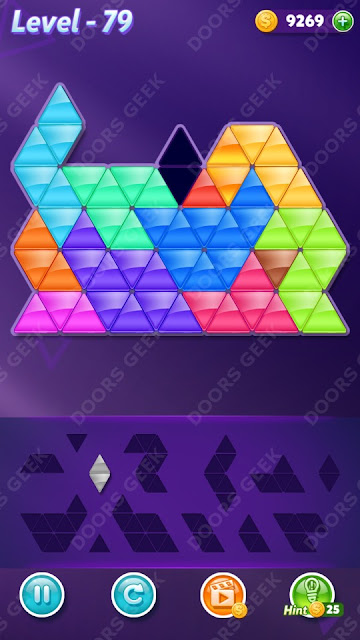 Block! Triangle Puzzle Champion Level 79 Solution, Cheats, Walkthrough for Android, iPhone, iPad and iPod