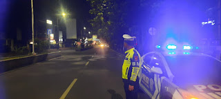 Satlantas Polresta Serang Kota Laksanakan Patroli Malam 