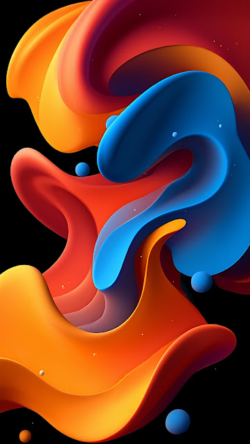 Aesthetic Abstract Waves Wallpaper
