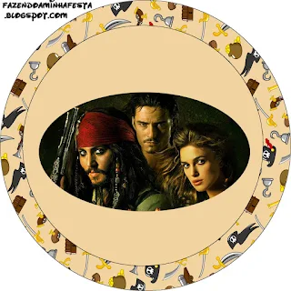 Pirates of the Caribbean Toppers or Free Printable Candy Bar Labels.