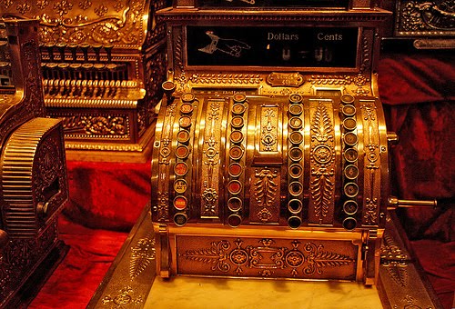 Vintage cash registers - things of extraordinary beauty, just works of art.